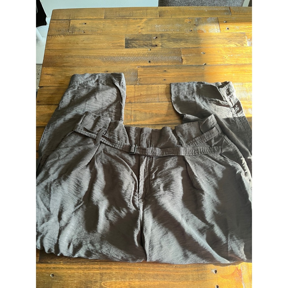 SIMPLY VERA VERA WANG Cargo Pants Utility Streetwear L Brown Tapered Belted